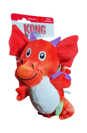 Kong Dragon Rojo Knots Medium/Large  Juguete para perro con cuerda en su interior