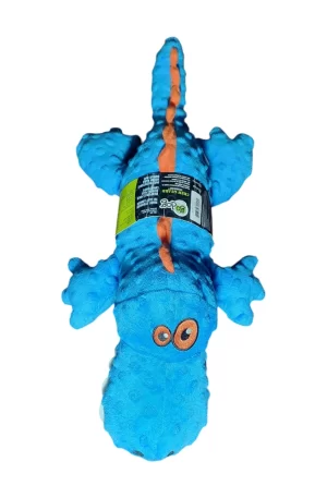 Juguete Cocodrilo de Peluche para Perro Resistente con Tecnología Chew Guard Go Dog Tamaño Grande