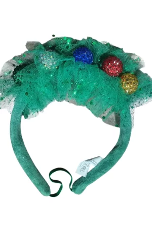 Diadema Navideña para perro y gato, novedoso y divertido sombrero de gato, Arbol Navideño, disfraz Navideño para gatitos y cachorros Tamaño Mediano