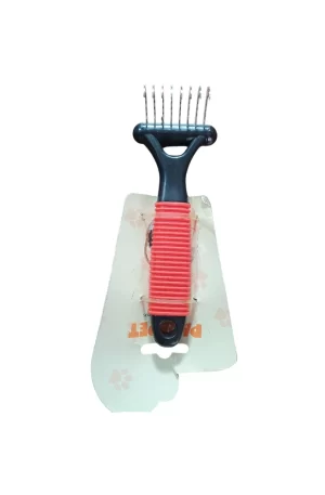 Rastrillo Deshedding para Mascotas, Cepillo Removedor de Pelo para Perros y Gatos, Acero Inoxidable, Mango Ergonómico, Ideal para Quitar Nudos y Pelo Suelto