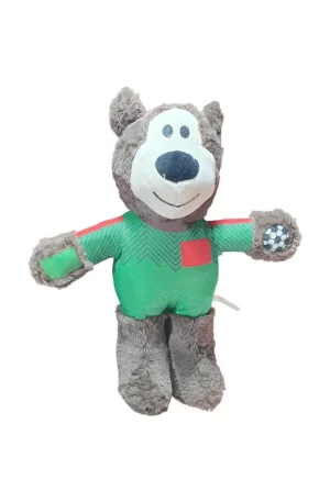 KONG - Oso de Peluche Wild Knots Juguete Extra Grande para Perro Edición Fútbol. Cuerda Interna. Juguete Suave y Duradero (Café)