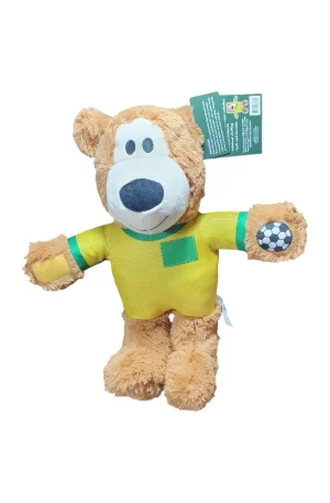 KONG - Oso de Peluche Wild Knots Juguete Extra Grande para Perro Edición Fútbol. Cuerda Interna. Juguete Suave y Duradero (Café)