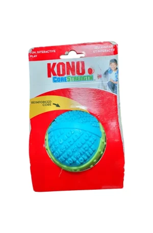Juguete Kong Corestrength Ball, color Azul con Verde, Grande