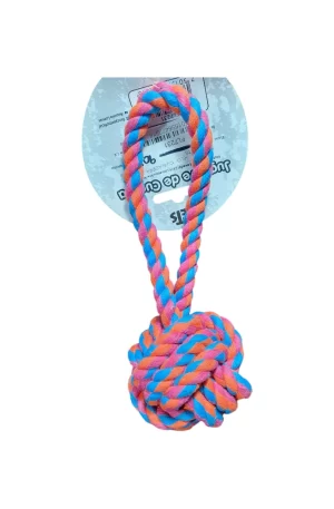 Fancy Pets Juguete de SOGA con Pelota de Hilo para Perro de 23 Centímetros