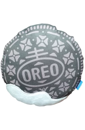Juguete para perro mediano, Juguete de forma galleta Oreo para perro, mediano, tela duradera