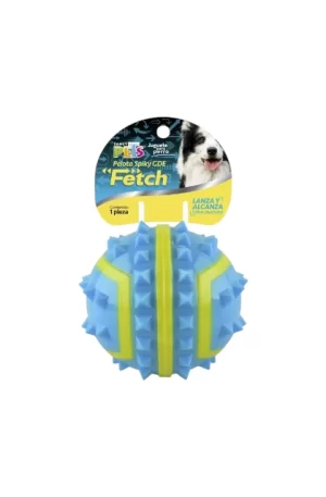 Fancy Pets Pelota Fetch Spiky Color Azul Tamaño Grande para Perro