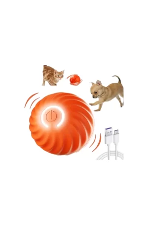 Pelota de Juguete para Perros Inteligente, Pelota Interactiva para Perro y Gato Que se Mueve, Gira y Rebota Inteligente, Bola Interactiva para Perros Pequeños, Juquete Interactivo para Perro