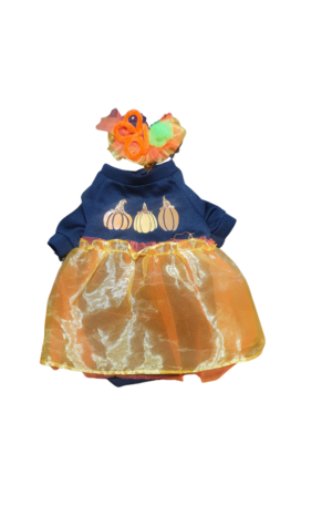 Vestido de Halloween para perro, lindo estampado de calabaza, ropa de fiesta para niñas, vestidos de tul para Perritas y Gatitas