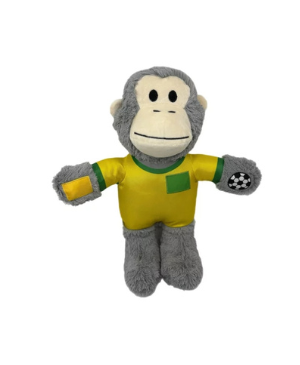 KONG - Chango de Peluche Wild Knots Juguete Extra Grande para Perro Edición Fútbol. Cuerda Interna. Juguete Suave y Duradero (Gris))