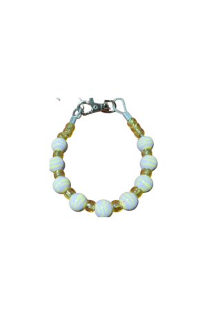 Collar para Perro Perlas Importadas - Cuentas Gruesas de 20 Mm con Cadena De Acero Inoxidable | Collar Ajustable De Perlas De Imitación para Perros y Gatitos talla S