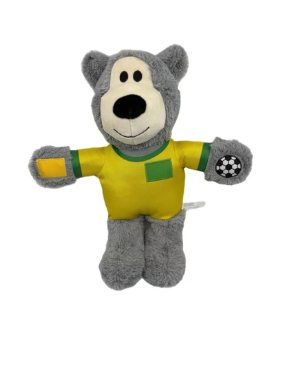 KONG - Oso de Peluche Wild Knots Juguete Extra Grande para Perro Edición Fútbol. Cuerda Interna. Juguete Suave y Duradero (Gris))