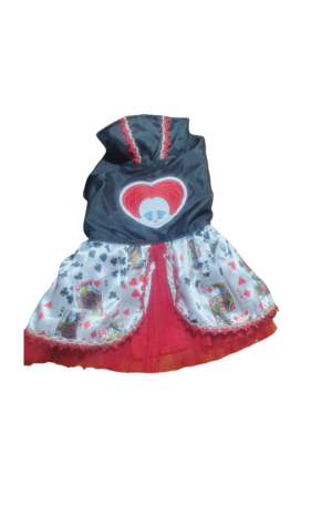 Ropa para Perrita, Vestido Reina de Corazones, Fiesta de Muerto,  Halloween, Cumpleaños Talla 6