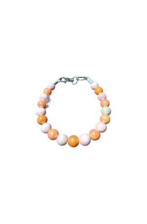 Collar para Perro Perlas Importadas - Cuentas Gruesas de 20 Mm con Cadena De Acero Inoxidable | Collar Ajustable De Perlas De Imitación para Perros y Gatitos talla M