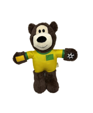 KONG - Oso de Peluche Wild Knots Juguete Extra Grande para Perro Edición Fútbol. Cuerda Interna. Juguete Suave y Duradero (Café)